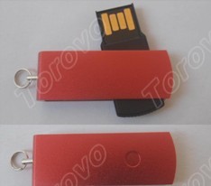 大紅迷你時(shí)尚旋轉(zhuǎn)U盤節(jié)日佳禮首選