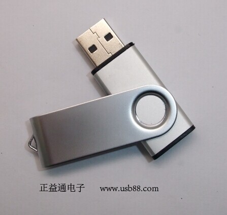 全金屬鋁質(zhì)旋轉(zhuǎn)U盤，清新簡(jiǎn)約，彰顯出用戶睿智卓越的品味。